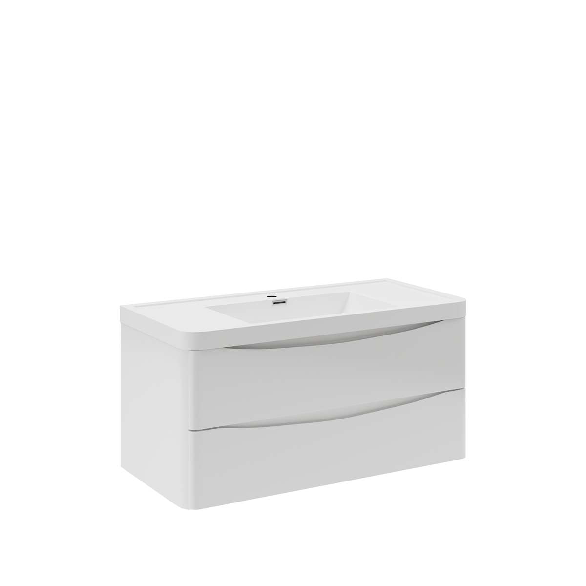 Tuscany 40" Wall Mounted Single Basin Vanity Set with Cabinet and Acrylic Vanity Top