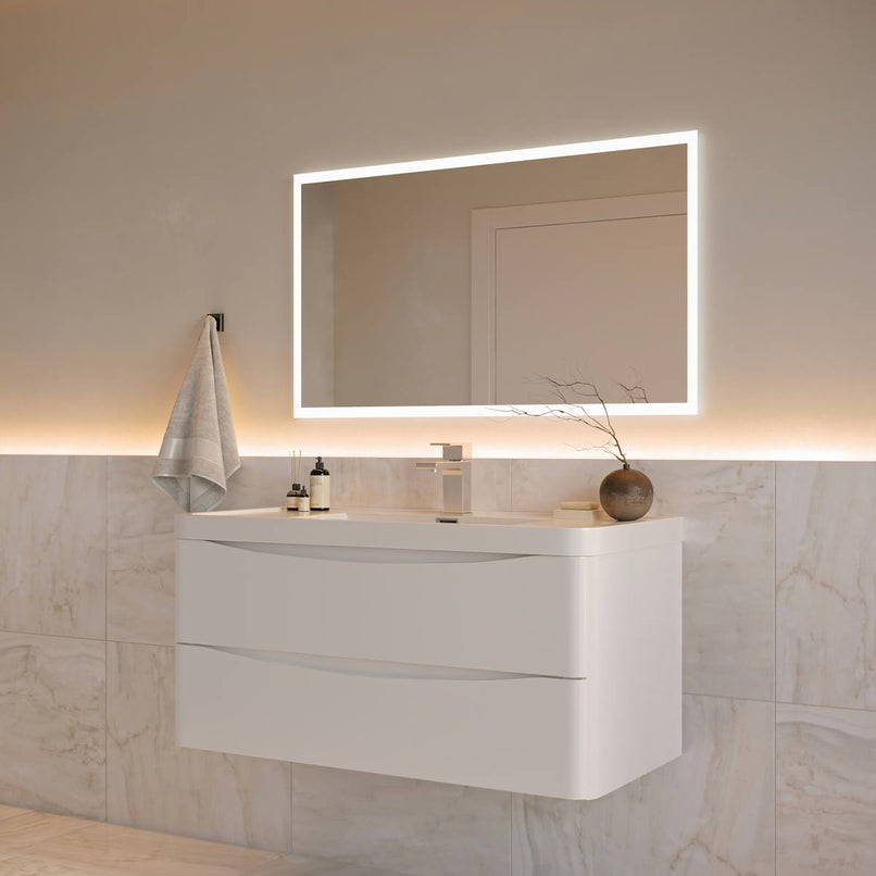 Tuscany 40" Wall Mounted Single Basin Vanity Set with Cabinet and Acrylic Vanity Top - image 14