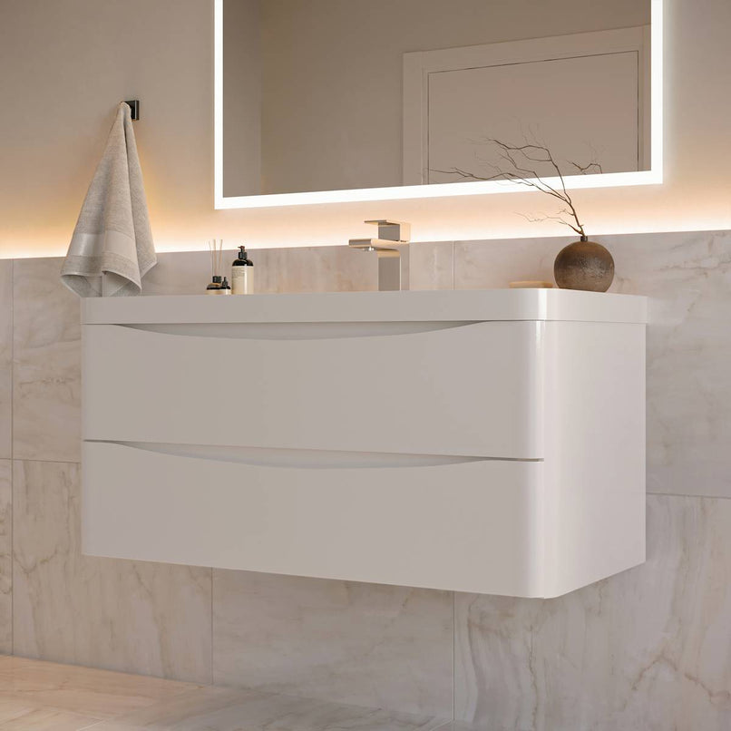 Tuscany 40" Wall Mounted Single Basin Vanity Set with Cabinet and Acrylic Vanity Top - image 15
