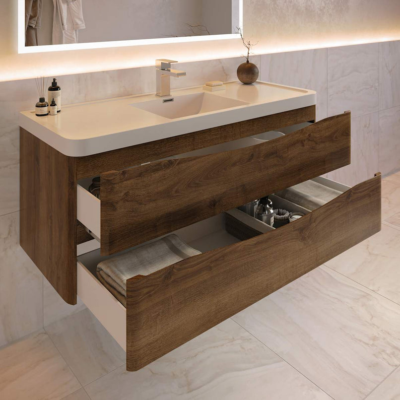 Tuscany 48" Wall Mounted Single Basin Vanity Set with Cabinet and Acrylic Vanity Top - image 3