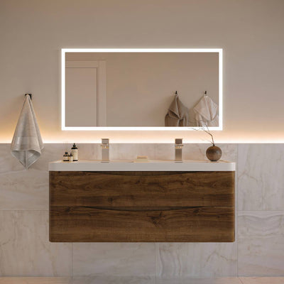 Tuscany 48" Wall Mounted Double Basin Vanity Set with Cabinet and Acrylic Vanity Top - image 1