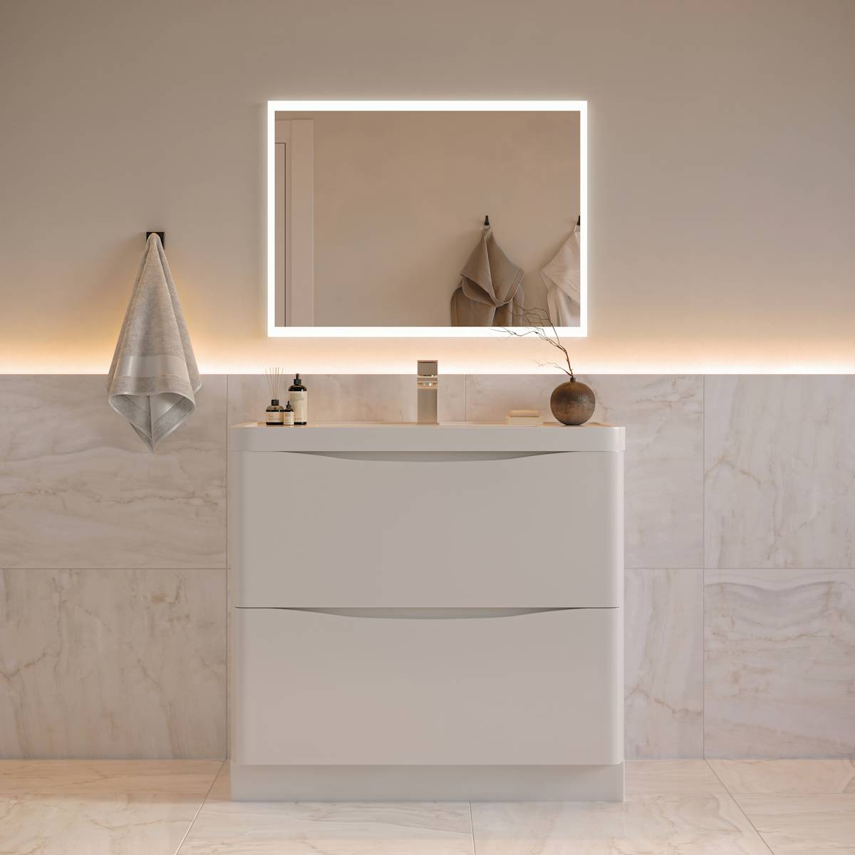 Tuscany 36" Single Free Standing Vanity Cabinet - Less Vanity Top