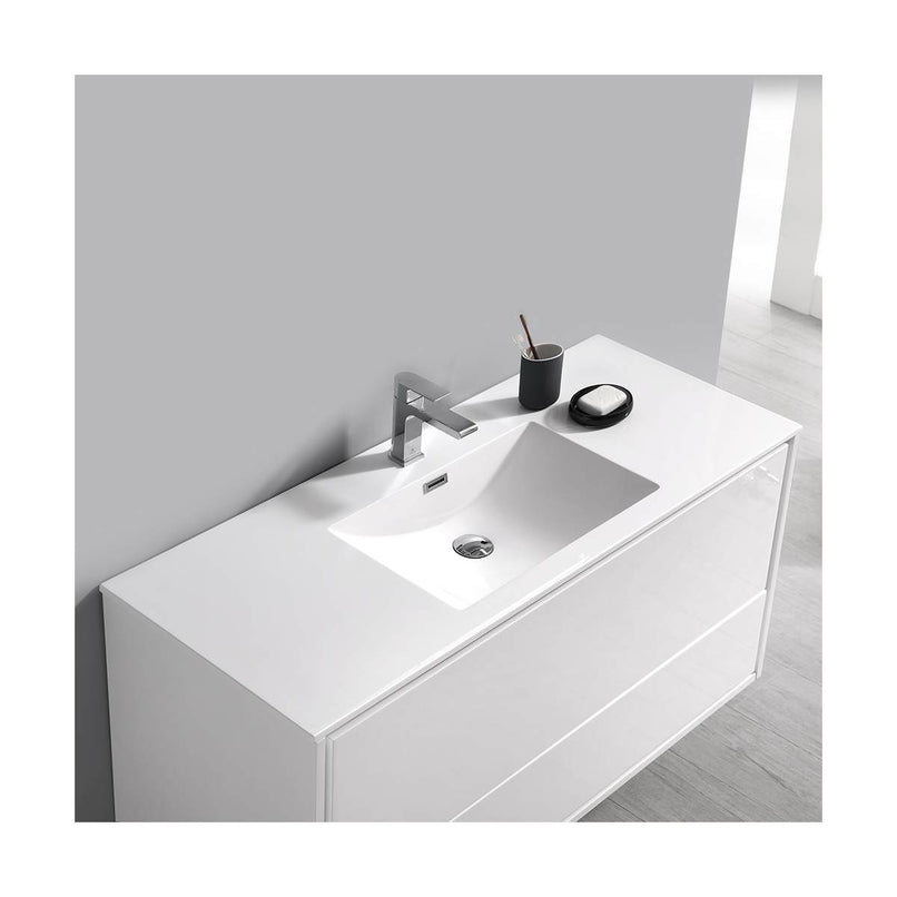 Catania 48" Wall Mounted Single Basin Vanity Set with Cabinet and Acrylic Vanity Top - image 16