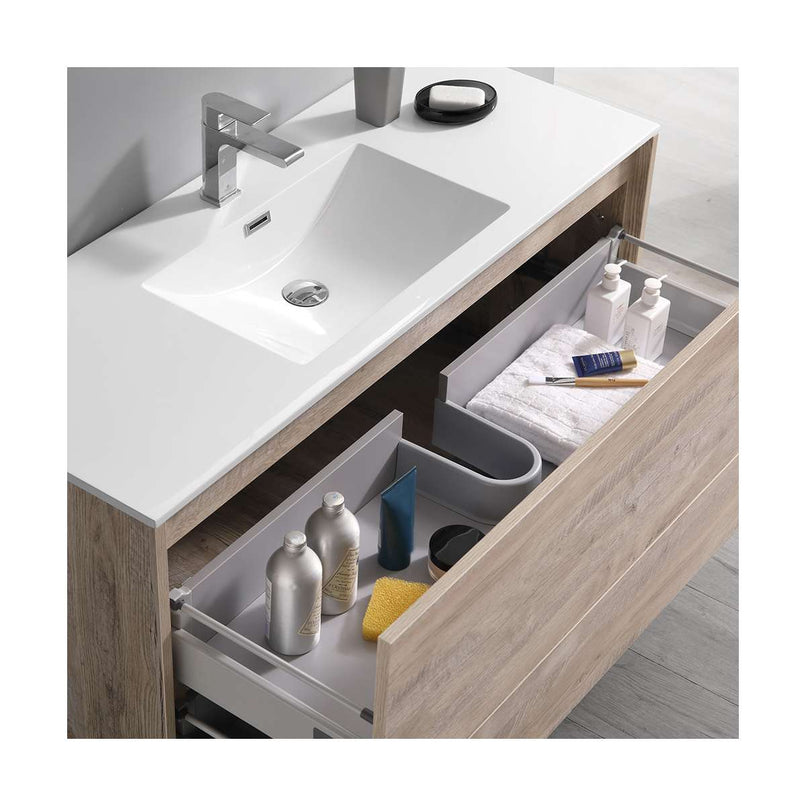 Catania 48" Wall Mounted Single Basin Vanity Set with Cabinet and Acrylic Vanity Top - image 19