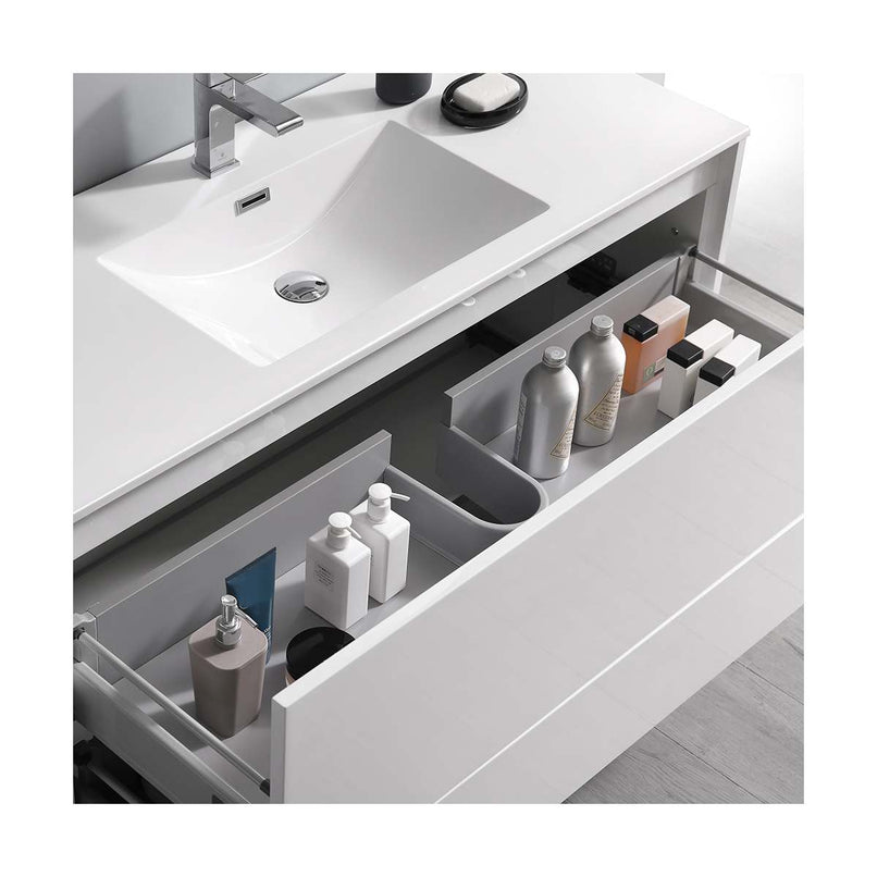 Catania 48" Wall Mounted Single Basin Vanity Set with Cabinet and Acrylic Vanity Top - image 20