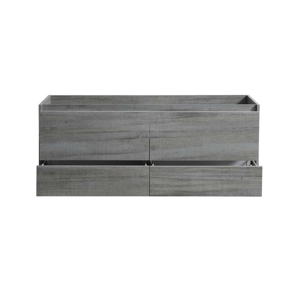 Catania 60" Double Wall Mounted Manufactured Wood Vanity Cabinet Only - Less Vanity Top