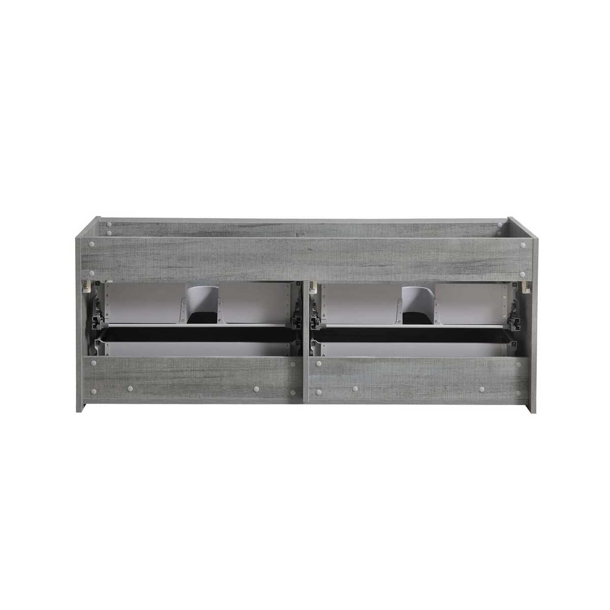 Catania 60" Double Wall Mounted Manufactured Wood Vanity Cabinet Only - Less Vanity Top