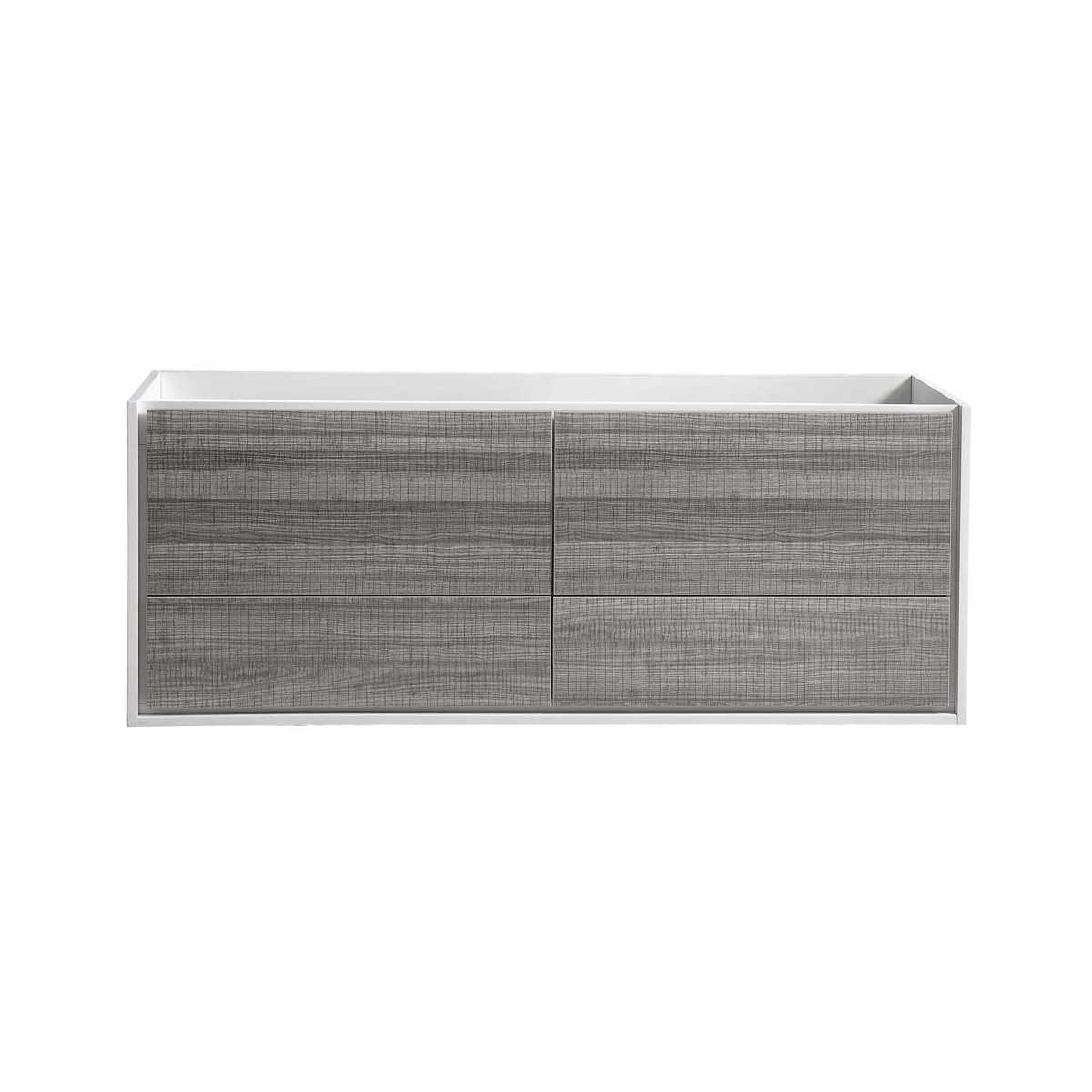 Catania 60" Double Wall Mounted Manufactured Wood Vanity Cabinet Only - Less Vanity Top - image 5