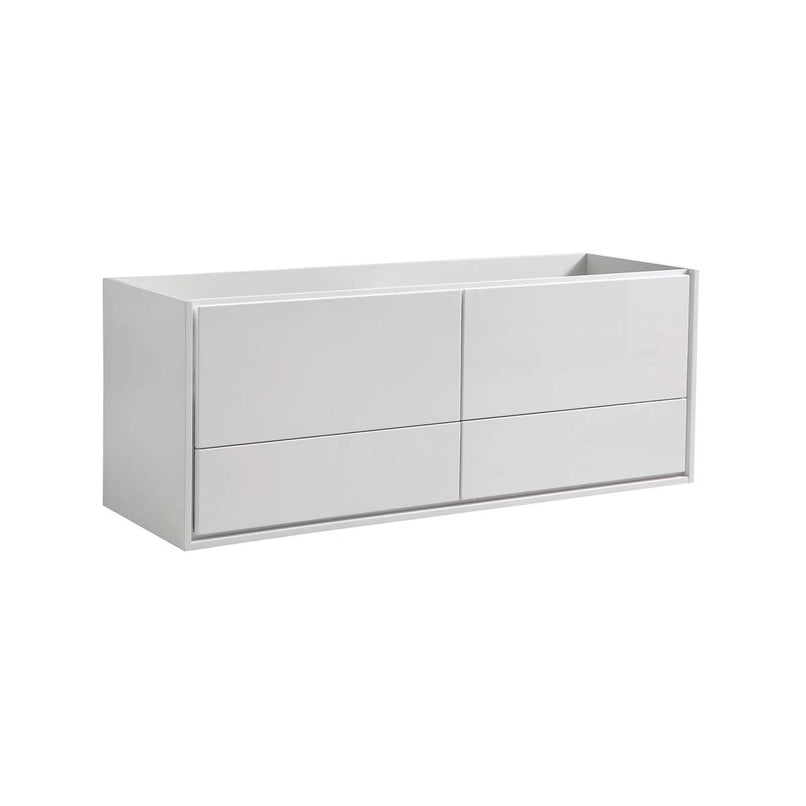 Catania 60" Double Wall Mounted Manufactured Wood Vanity Cabinet Only - Less Vanity Top - image 1