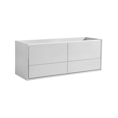 Catania 60" Double Wall Mounted Manufactured Wood Vanity Cabinet Only - Less Vanity Top - image 1