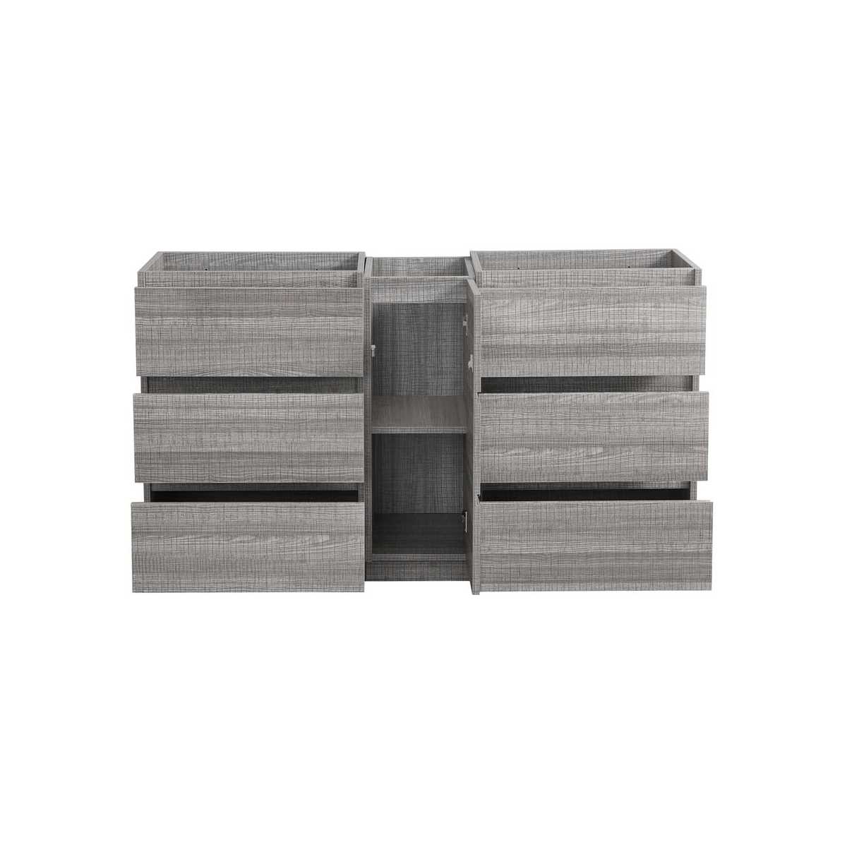Lazzaro 60" Double Free Standing Manufactured Wood Vanity Cabinet Only - Less Vanity Top