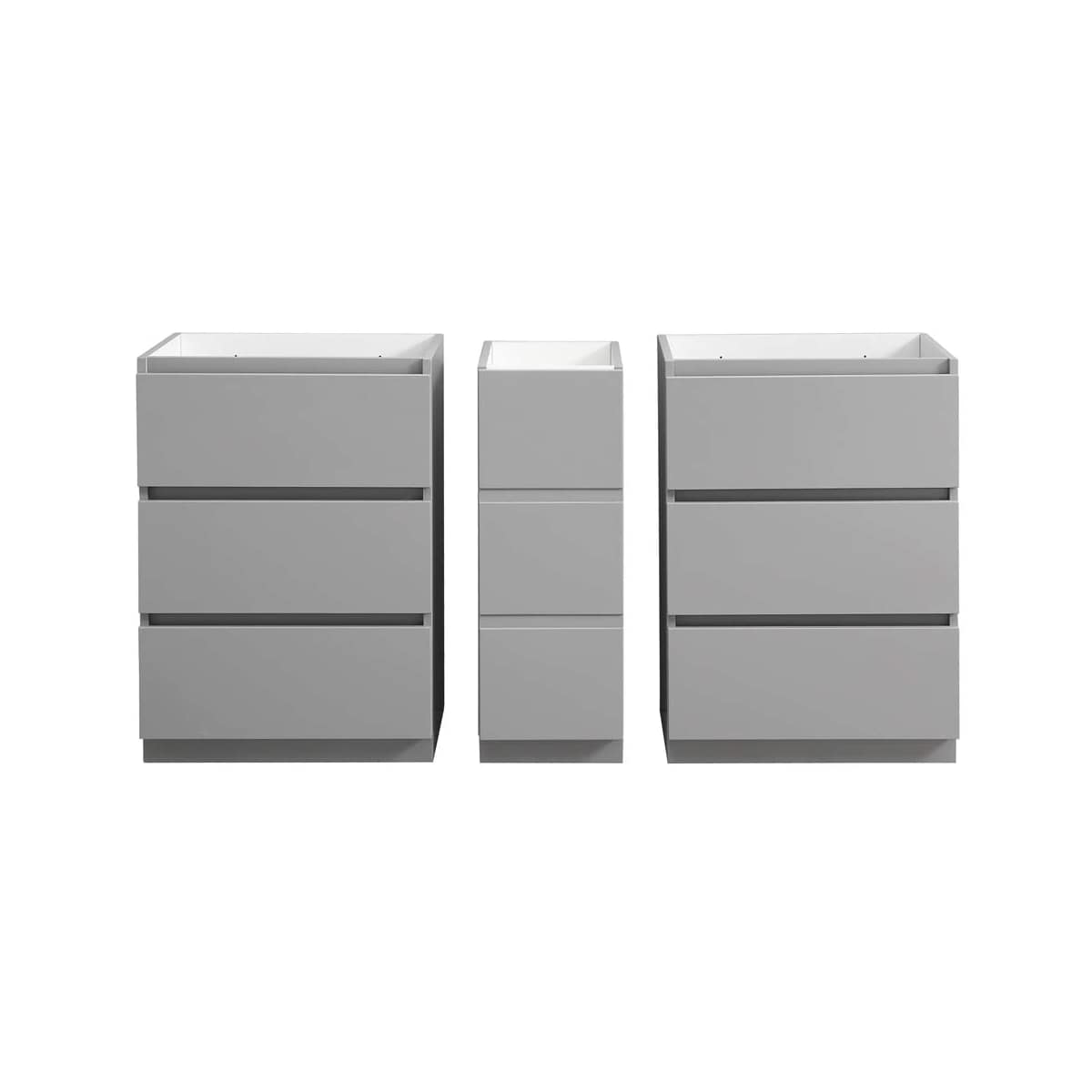 Lazzaro 60" Double Free Standing Manufactured Wood Vanity Cabinet Only - Less Vanity Top
