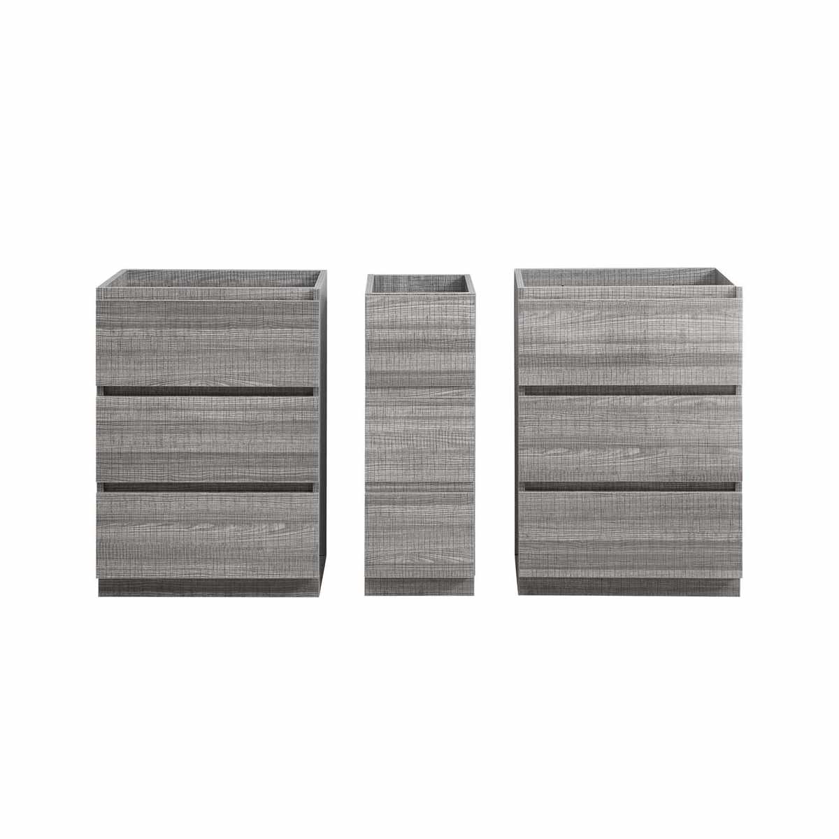 Lazzaro 60" Double Free Standing Manufactured Wood Vanity Cabinet Only - Less Vanity Top