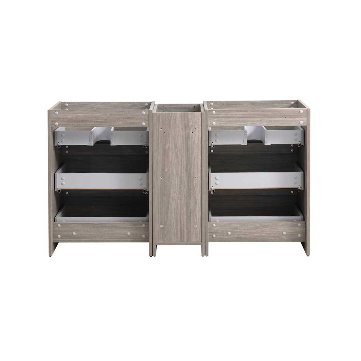 Lazzaro 60" Double Free Standing Manufactured Wood Vanity Cabinet Only - Less Vanity Top - image 16