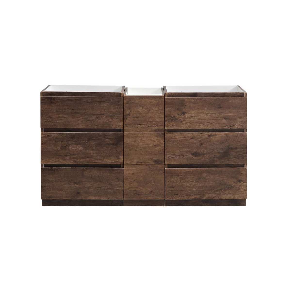 Lazzaro 60" Double Free Standing Manufactured Wood Vanity Cabinet Only - Less Vanity Top