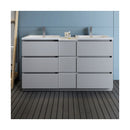 Lazzaro 60" Free Standing Double Basin Vanity Set with Cabinet and Acrylic Vanity Top - image 6