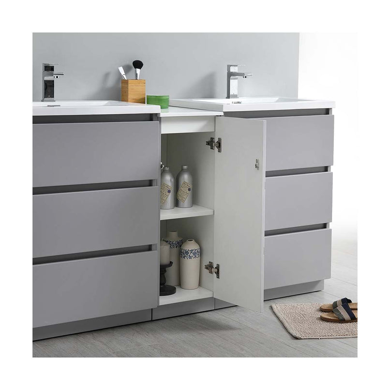 Lazzaro 60" Free Standing Double Basin Vanity Set with Cabinet and Acrylic Vanity Top - image 17