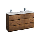 Lazzaro 60" Free Standing Double Basin Vanity Set with Cabinet and Acrylic Vanity Top - image 1