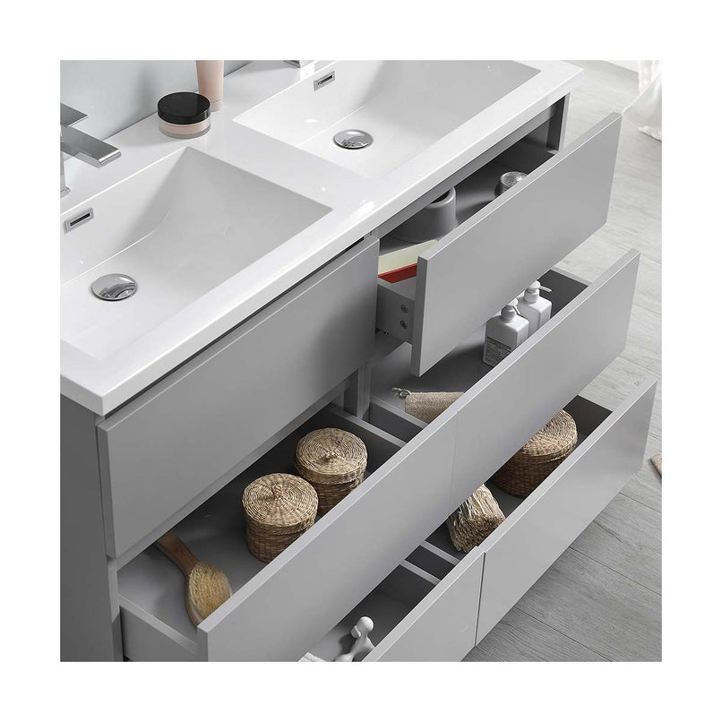 Lazzaro 48" Free Standing Double Basin Vanity Set with Cabinet and Acrylic Vanity Top - image 14