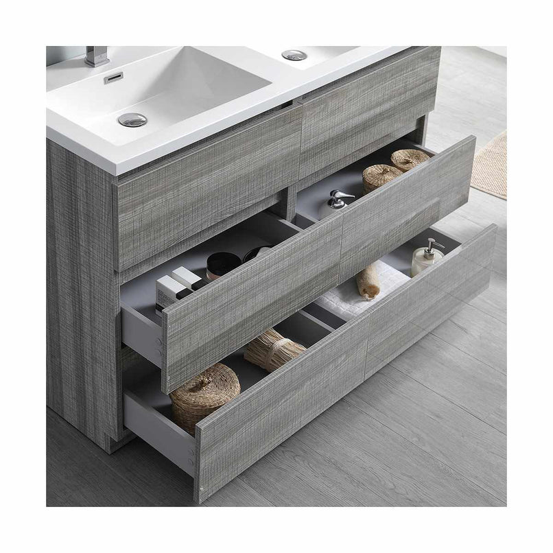 Lazzaro 48" Free Standing Double Basin Vanity Set with Cabinet and Acrylic Vanity Top - image 15