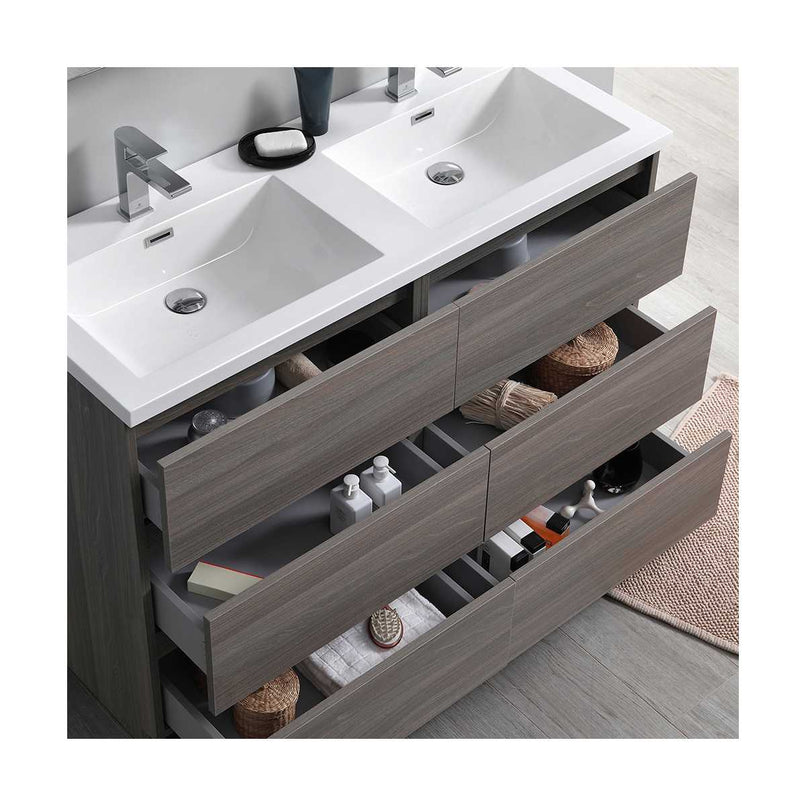 Lazzaro 48" Free Standing Double Basin Vanity Set with Cabinet and Acrylic Vanity Top - image 16