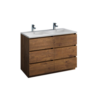 Lazzaro 48" Free Standing Double Basin Vanity Set with Cabinet and Acrylic Vanity Top - image 1