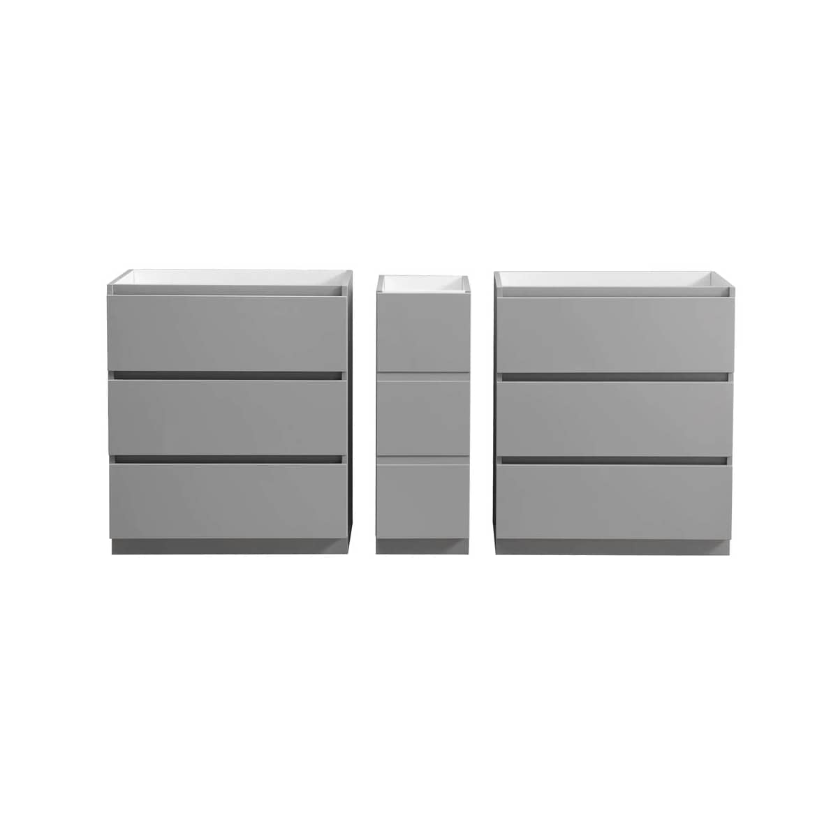 Lazzaro 71" Double Free Standing Manufactured Wood Vanity Cabinet Only - Less Vanity Top