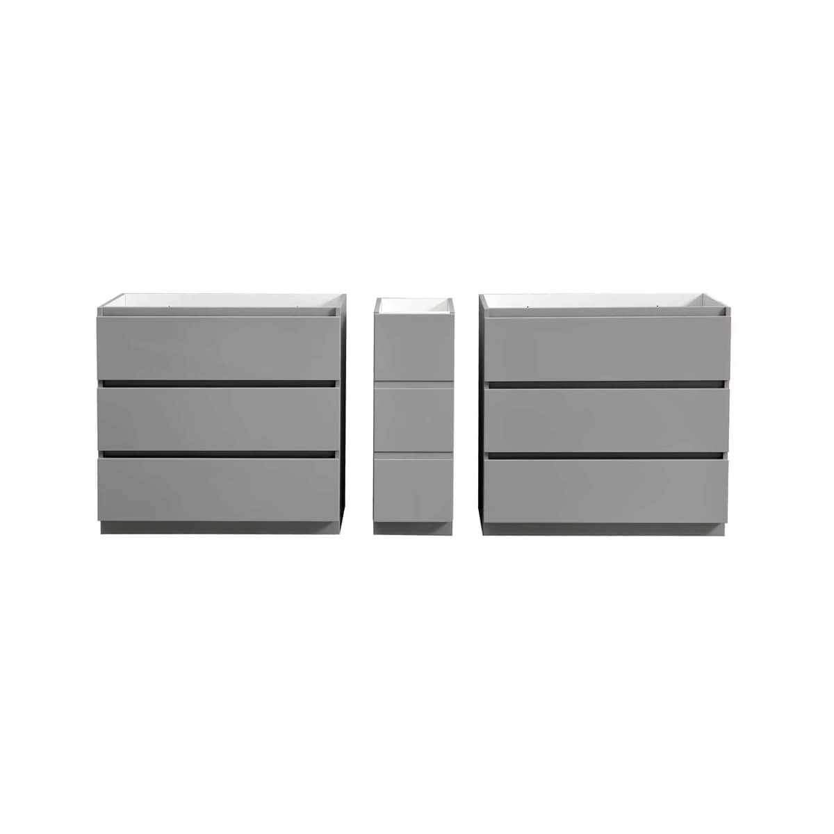 Lazzaro 83" Double Free Standing Manufactured Wood Vanity Cabinet Only - Less Vanity Top