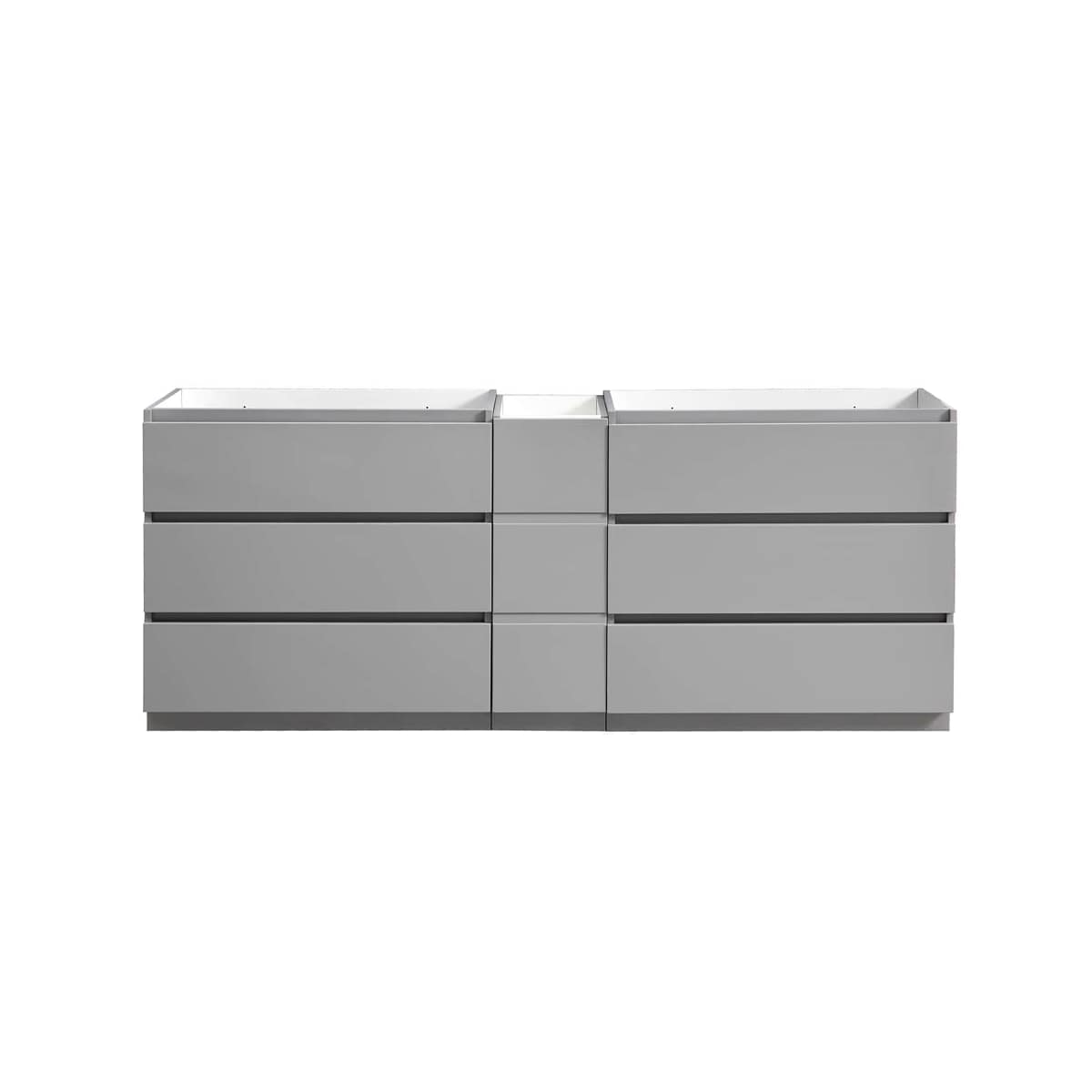 Lazzaro 83" Double Free Standing Manufactured Wood Vanity Cabinet Only - Less Vanity Top