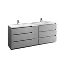 Lazzaro 84" Free Standing Double Basin Vanity Set with Cabinet and Acrylic Vanity Top - image 2