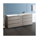 Lazzaro 84" Free Standing Double Basin Vanity Set with Cabinet and Acrylic Vanity Top - image 4