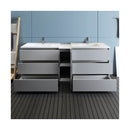 Lazzaro 84" Free Standing Double Basin Vanity Set with Cabinet and Acrylic Vanity Top - image 9