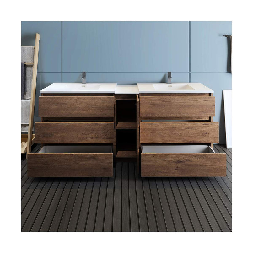 Lazzaro 84" Free Standing Double Basin Vanity Set with Cabinet and Acrylic Vanity Top - image 11