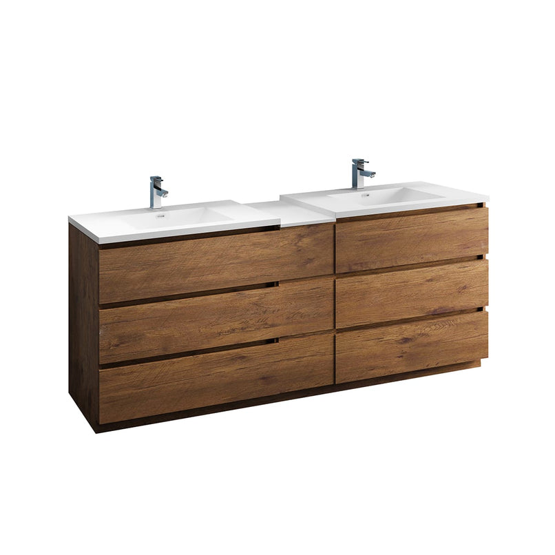 Lazzaro 84" Free Standing Double Basin Vanity Set with Cabinet and Acrylic Vanity Top - image 1