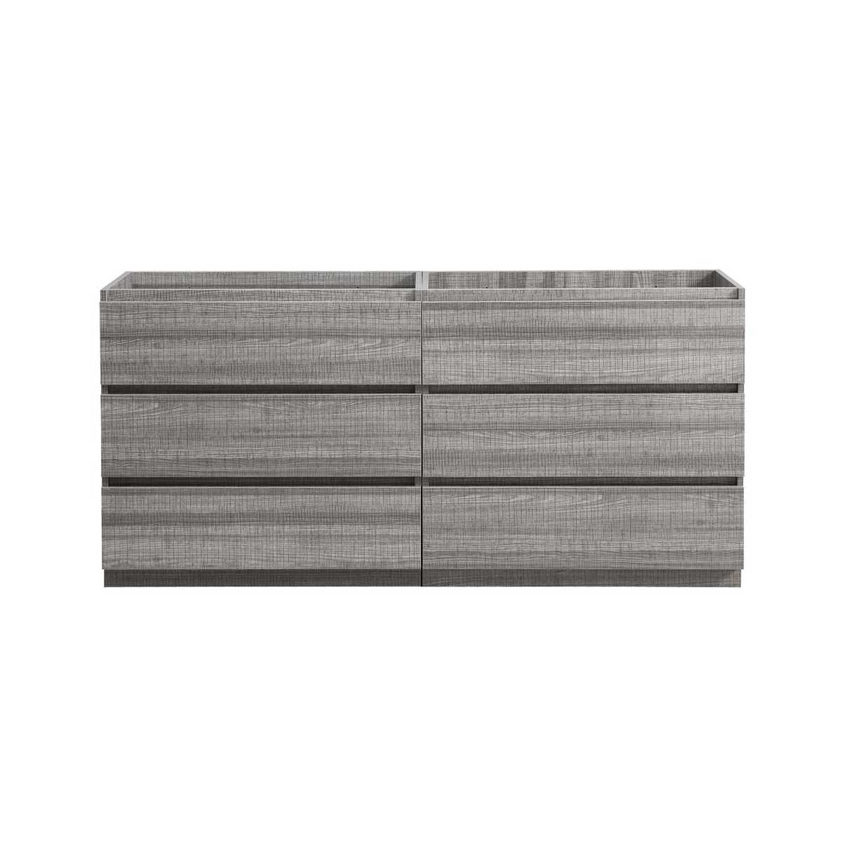 Lazzaro 71" Double Free Standing Manufactured Wood Vanity Cabinet Only - Less Vanity Top