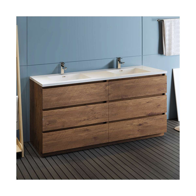 Lazzaro 72" Free Standing Double Basin Vanity Set with Cabinet and Acrylic Vanity Top - image 5