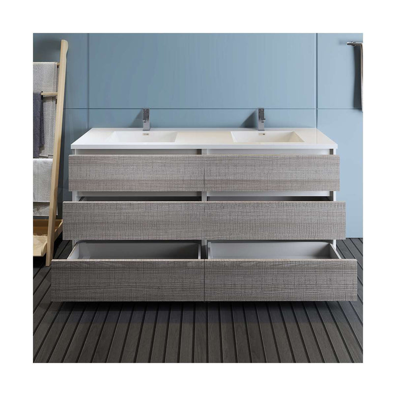 Lazzaro 72" Free Standing Double Basin Vanity Set with Cabinet and Acrylic Vanity Top - image 11