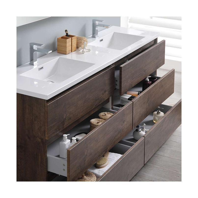 Lazzaro 72" Free Standing Double Basin Vanity Set with Cabinet and Acrylic Vanity Top - image 17