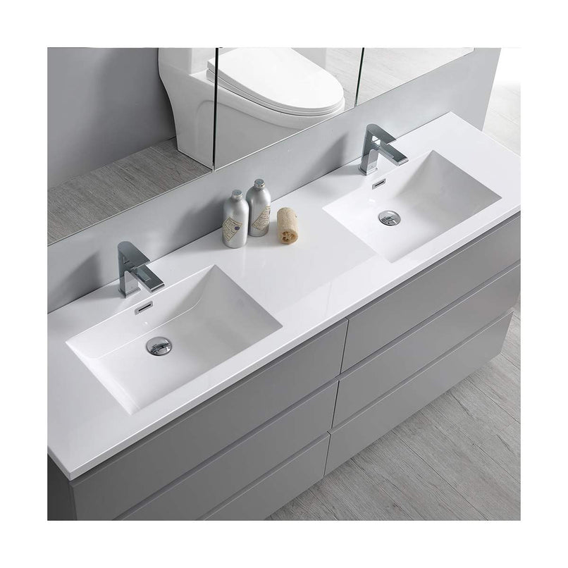 Lazzaro 72" Free Standing Double Basin Vanity Set with Cabinet and Acrylic Vanity Top - image 22