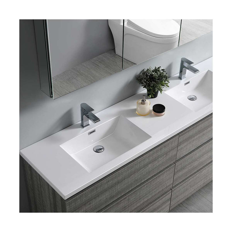 Lazzaro 72" Free Standing Double Basin Vanity Set with Cabinet and Acrylic Vanity Top - image 23