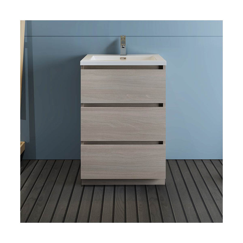 Lazzaro 24" Free Standing Single Basin Vanity Set with Cabinet and Acrylic Vanity Top - image 8