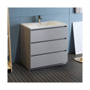 Lazzaro 36" Free Standing Single Basin Vanity Set with Cabinet and Acrylic Vanity Top - image 2