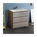 Lazzaro 36" Free Standing Single Basin Vanity Set with Cabinet and Acrylic Vanity Top - image 4