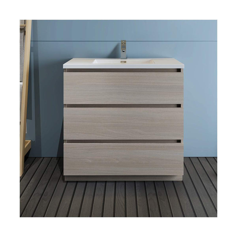 Lazzaro 36" Free Standing Single Basin Vanity Set with Cabinet and Acrylic Vanity Top - image 8