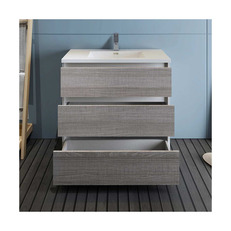 Lazzaro 36" Free Standing Single Basin Vanity Set with Cabinet and Acrylic Vanity Top - image 11