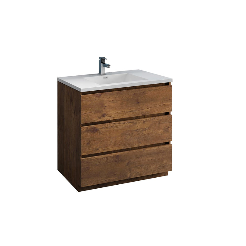Lazzaro 36" Free Standing Single Basin Vanity Set with Cabinet and Acrylic Vanity Top - image 1