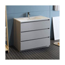 Lazzaro 40" Free Standing Single Basin Vanity Set with Cabinet and Acrylic Vanity Top - image 2