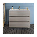 Lazzaro 40" Free Standing Single Basin Vanity Set with Cabinet and Acrylic Vanity Top - image 8