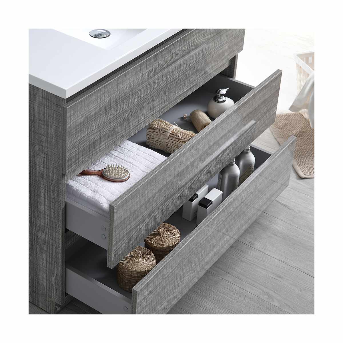 Lazzaro 40" Free Standing Single Basin Vanity Set with Cabinet and Acrylic Vanity Top - image 15
