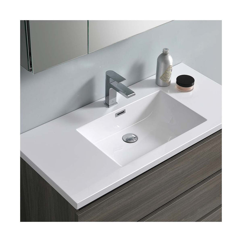 Lazzaro 40" Free Standing Single Basin Vanity Set with Cabinet and Acrylic Vanity Top - image 24